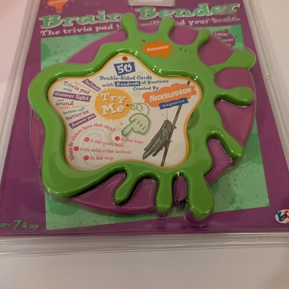 Vintage 1995 Nickelodeon Brain Bender Trivia - Still In Original Packaging